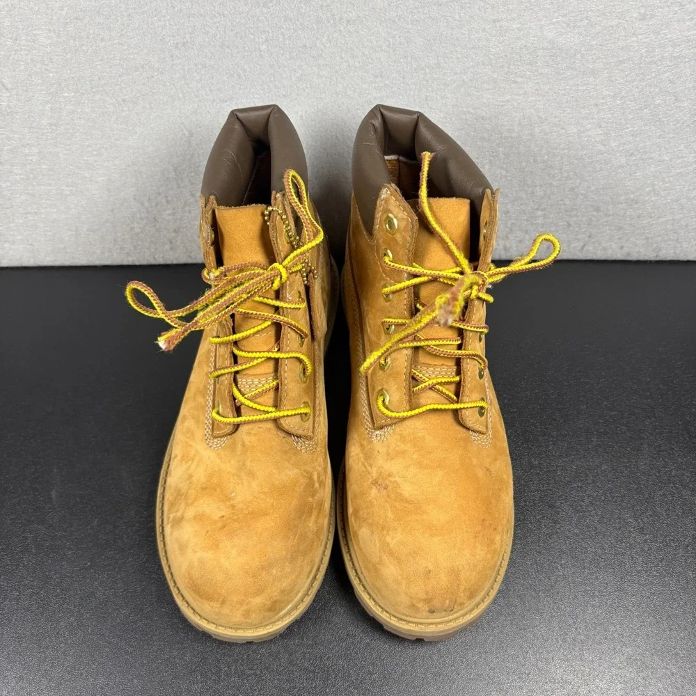 Timberland Grade-School Premium 6-Inch Waterproof Boots Boys Size 3 Wheat Brown
